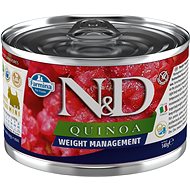 N&D Quinoa Dog Adult Weight Management Lamb & Brocolli Mini 140 g - Canned Dog Food