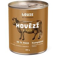 LOUIE Kompletné monoproteínové krmivo –  hovädzie (95 %) s ryžou (5 %) 800 g - Konzerva pre psov