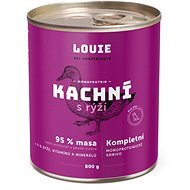LOUIE Kompletné monoproteínové krmivo – kačacie (95 %) s ryžou (5 %) 800 g - Konzerva pre psov