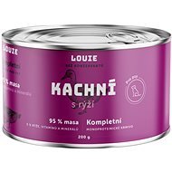 LOUIE Kompletní monoproteinové krmivo kachní (95%) s rýží (5%) 200 g - Canned Dog Food