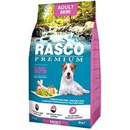 Rasco Granule Premium Adult Mini kuře s rýží 3 kg  - Dog Kibble