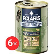 Polaris Single Protein Paté konzerva pro psy jehněčí 6 × 400 g - Canned Dog Food