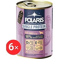 Polaris Single Protein Paté konzerva pro psy krůtí 6 × 400 g - Canned Dog Food