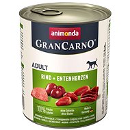 Grancarno canned food for dogs Adult beef, duck heart 800 g - Canned Dog Food