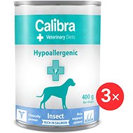 Calibra VD Dog cons. Hypoallergenic Insect & Salmon 3 × 400 g - Diet Dog Canned Food