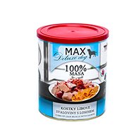 Sokol Falco MAX deluxe lean meat cubes with salmon 800 g - Canned Dog Food