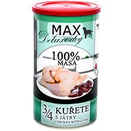 Sokol Falco MAX deluxe 3/4 chicken with liver 1200 g - Canned Dog Food
