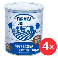Sokol Falco FARMKA DOG with salmon 4 × 800 g - Canned Dog Food