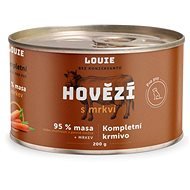 LOUIE hovädzie (95 % v pevnej zložke) s mrkvou 200 g - Konzerva pre psov