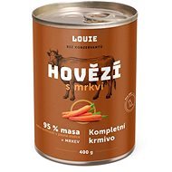 LOUIE hovězí (95% v pevné složce) s mrkví 400 g - Canned Dog Food