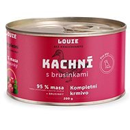 LOUIE kachní (95% v pevné složce) s brusinkami 200 g - Canned Dog Food