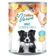 Calibra Dog Verve cons. GF Adult Salmon & Turkey 400 g - Canned Dog Food