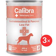 Calibra VD Dog cons. Gastrointestinal & Pancreas Low Fat 3 × 400 g - Diet Dog Canned Food
