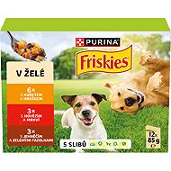 Friskies Adult pouches for dogs, beef, chicken, lamb in jelly 12x85g - Dog Food Pouch