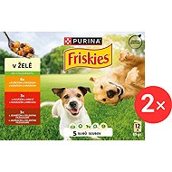 Friskies Adult pouches for dogs, beef, chicken, lamb in jelly 12x85g 2 pcs - Dog Food Pouch