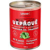 LOUIE Pork with spinach and prebiotics 400 g - Canned Dog Food