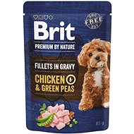 Brit Premium by Nature Dog Fillets in Gravy Chicken & Green Peas 85 g - Dog Food Pouch
