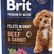 Brit Premium by Nature Dog Fillets in Gravy with Beef & Carrot 85 g - Dog Food Pouch
