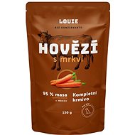 LOUIE kapsička hovězí (95% v pevné složce) s mrkví, vitamíny a minerály 150 g - Dog Food Pouch