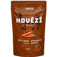 LOUIE beef pocket (95% solids) with carrots, vitamins and minerals 300 g - Dog Food Pouch