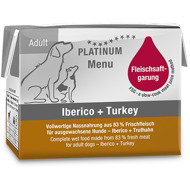 Platinum Natural Menu Iberico + Turkey 90 g 12 pcs - Canned Dog Food