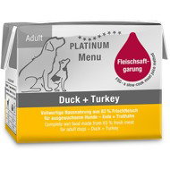 Platinum Natural Menu Duck + Turkey 90 g 12 pcs - Canned Dog Food