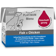Platinum Natural Menu Fish + Chicken 90 g 12 pcs - Canned Dog Food