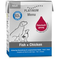 Platinum Natural Menu Fish + Chicken 185 g 12 pcs - Canned Dog Food