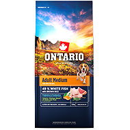 Ontario Adult Medium Fish & Brown Rice 12 kg - Dog Kibble