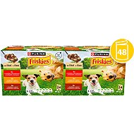 Friskies Adult capsules for dogs beef, chicken, lamb in juice 48 × 85 g - Dog Food Pouch