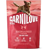 Carnilove Active Dog Dry Made with Venison & Reindeer & Wild Boar for Active Adult All Breeds 1.5 kg - Dog Kibble