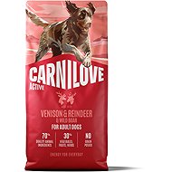 Carnilove Active Dog Dry Made with Venison & Reindeer & Wild Boar for Active Adult All Breeds 12 kg - Dog Kibble