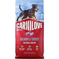 Carnilove Active Dog Dry Made with Salmon & Turkey for Adult Small Breeds 12 kg - Dog Kibble