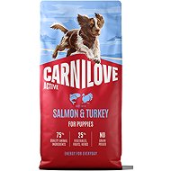 Carnilove Active Dog Dry Made with Salmon & Turkey for Puppies 12 kg - Dog Kibble