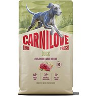 Carnilove True Fresh Dog Dry Duck for Junior Large breeds 4 kg - Dog Kibble