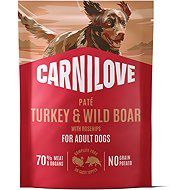 Carnilove Dog Pouch Paté Turkey & Wildboar with Rosehips 300 g - Dog Food Pouch