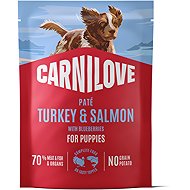 Carnilove Dog Pouch Paté Turkey & Salmon with Blueberries for Puppies 300 g - Dog Food Pouch