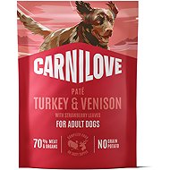 Carnilove Dog Pouch Paté Turkey & Venison with Strawberry Leaves 300 g - Dog Food Pouch