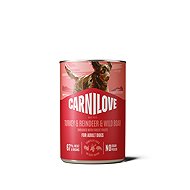 Carnilove Dog Can Paté Made with Turkey & Reindeer & Wildboar 400 g - Canned Dog Food