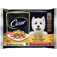 Cesar pocket meat selection in jelly for adult dogs 4 × 100 g - Dog Food Pouch
