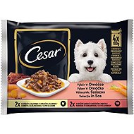 Cesar capsule meat selection in juice for adult dogs 4 × 100 g - Dog Food Pouch