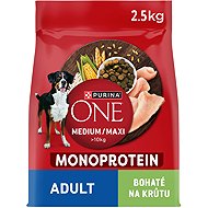 Purina ONE Medium/Maxi Monoprotein granule pro psy krůta 2,5 kg - Dog Kibble