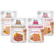 Brit Care Cat Fillets in Gravy Tasting Mix 4 x 85 g - Cat Food Pouch
