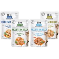 Brit Care Cat Fillets in Jelly Tasting Mix 4 x 85 g - Cat Food Pouch