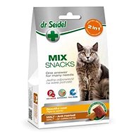 Dr. Seidel snacks for cats MIX 2 in 1 for beautiful coat & malt 60 g - Food Supplement for Cats