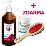 Vitar Veterinae Artivit syrup 1000 ml + DentOn 100 g + brush for dogs - Joint Nutrition for Dogs