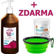 Vtar Veterinae Artivit syrup 1000 ml + FREE DentOn 100 g + travel bowl - Gift Pack for Dogs