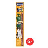 Vitakraft Dog Delicacy Beef Stick Salami Game 6 × 1 pcs - Dog Treats