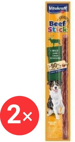 Vitakraft Dog Delicacy Beef Stick Salami Game 2 × 1 pcs - Dog Treats