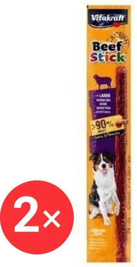 Vitakraft Dog Delicacy Beef Stick Salami Lamb 2 × 1 pcs - Dog Treats